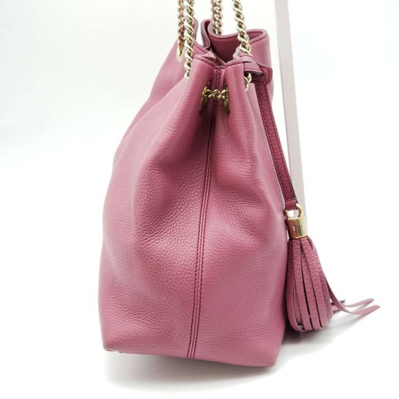 Authentic Gucci GG Soho on Chain Medium Pink Shoulder Bag - Picture 4 of 16